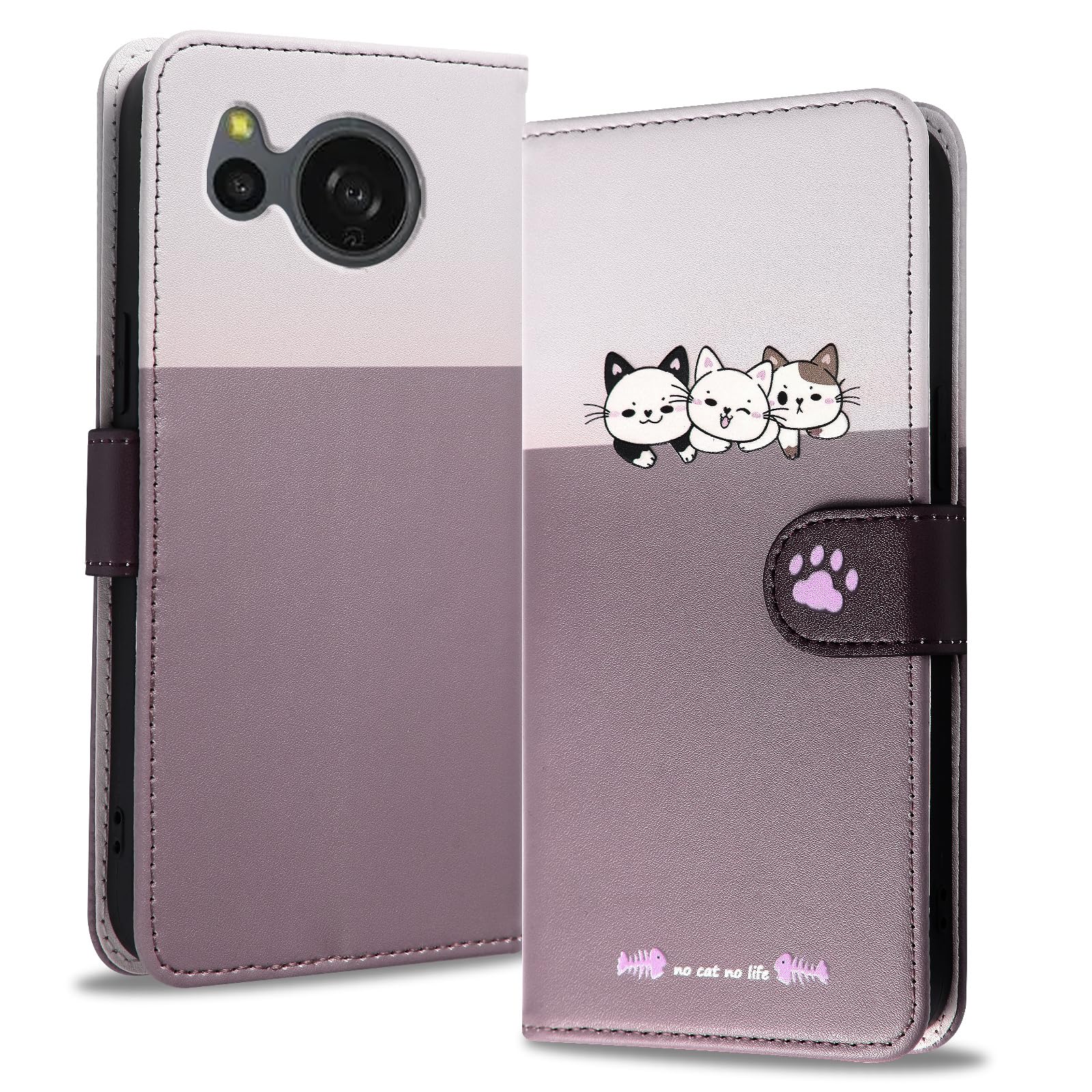 Amazon.co.jp: Reddylin 対応 AQUOS Sense8 ケース 手帳型 かわいい猫
